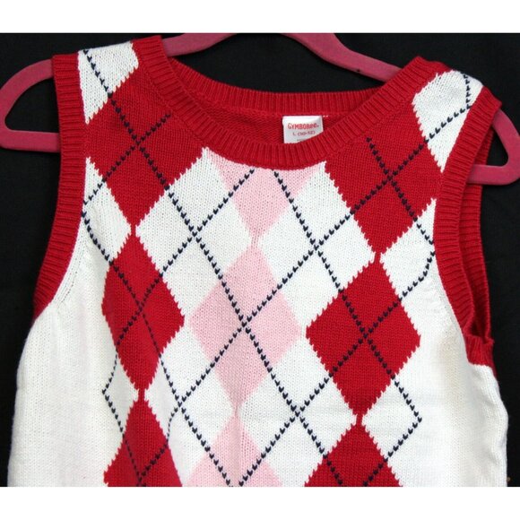 NEW 2009 Gymboree New York Girl Argyle Sweater Sleeveless L 10-12 NWT School - Picture 2 of 5